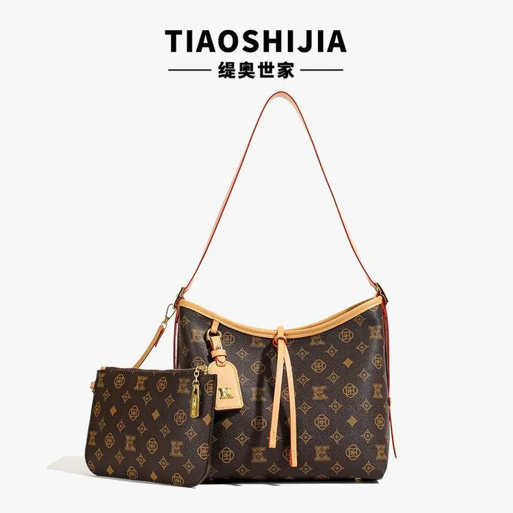 新款女款包包礼盒装单肩包洋气斜挎包大容量子母百搭老花托特包