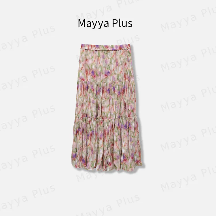【花纱诗集】Mayya Plus麦芽定制甜美垂感半身裙百搭显瘦裙32526565