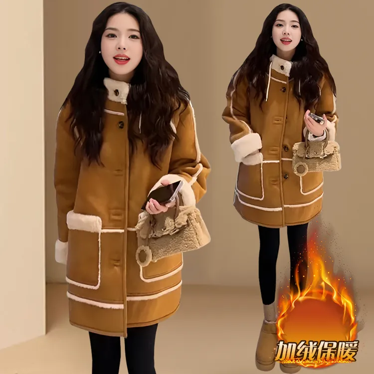 今年流行气质毛毛外套女装2025秋冬新款时尚爆款加厚炸街宽松上衣