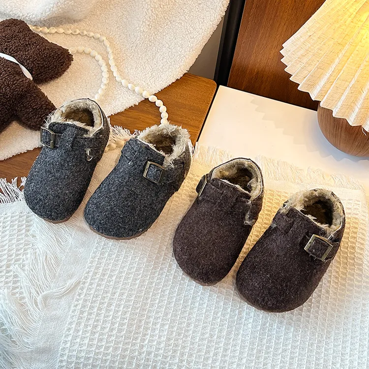 女童棉鞋2025冬季新款小女孩休闲软底时尚加绒加厚儿童大棉勃肯鞋