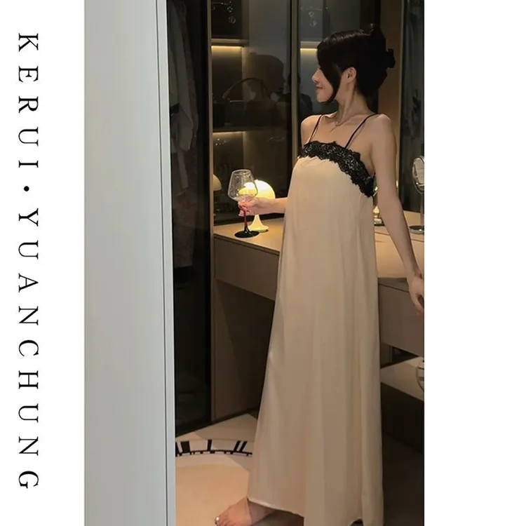 【月影琉璃】睡衣女高级性感纯欲法式高级感吊带睡裙女显瘦可外穿