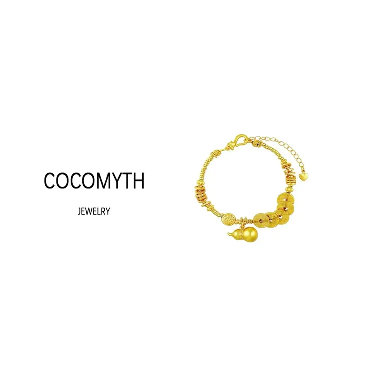 COCOMYTH 轻奢时尚五帝钱盘缠手链