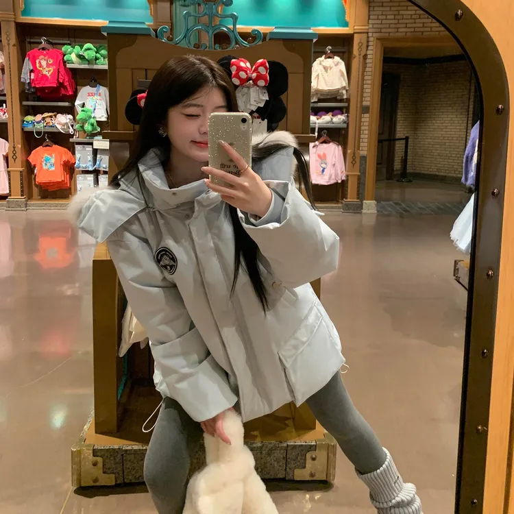 2025冬新款超好看韩系棉服女加厚高级感加绒工装派克服棉衣外套潮