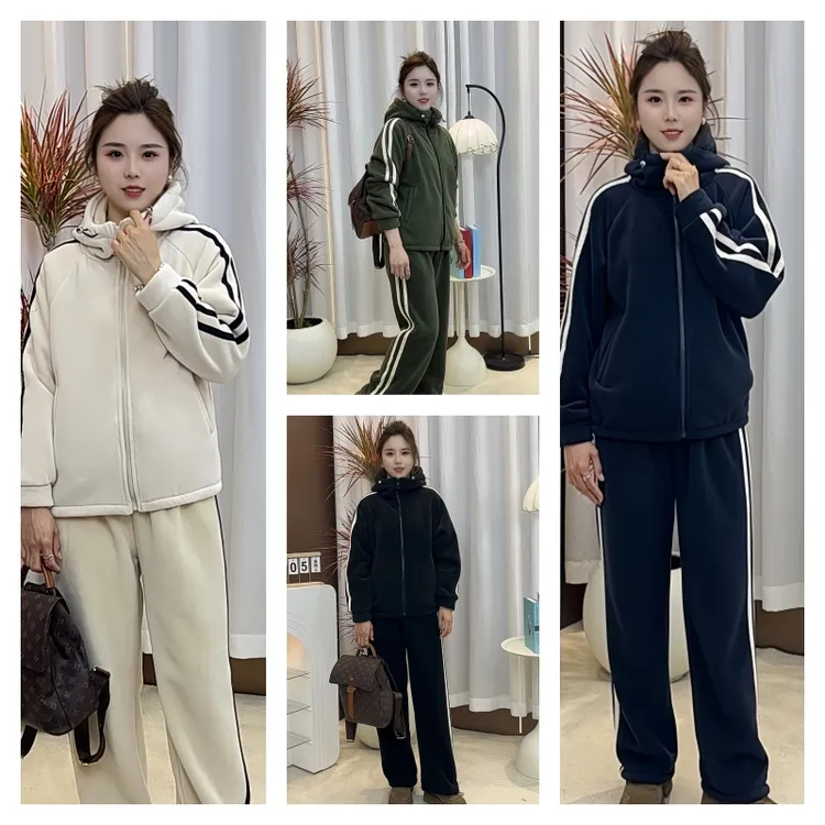 芸空间秋冬情侣款海豚绒外穿家居服套装加绒加厚可过冬睡衣1777