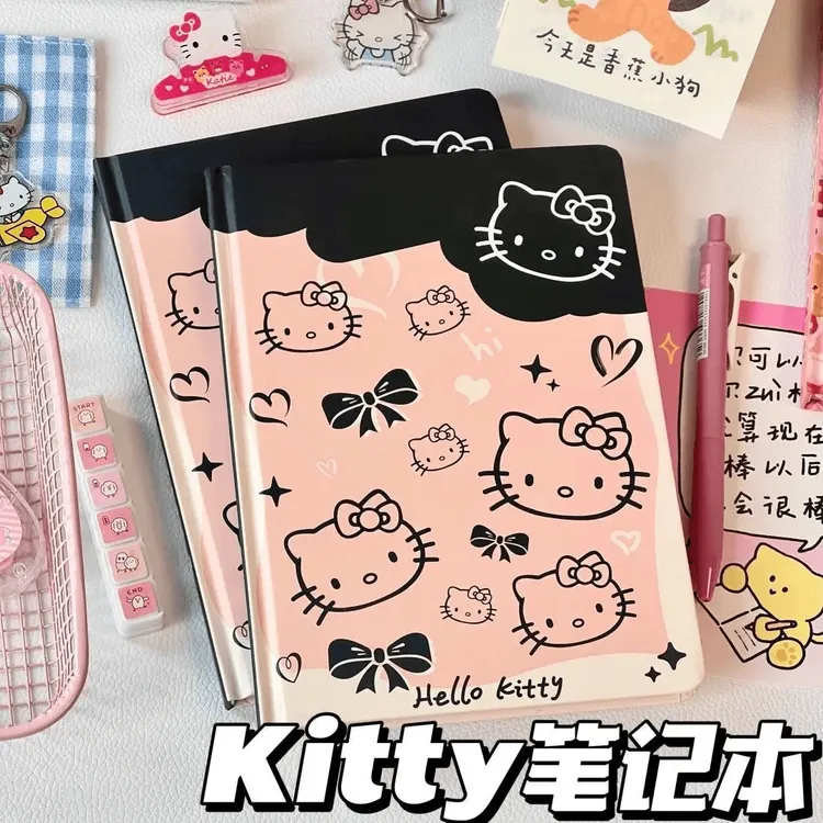 【奈奈】可爱KT猫A5硬壳加厚笔记本卡通高颜值全彩页系列学生手账本