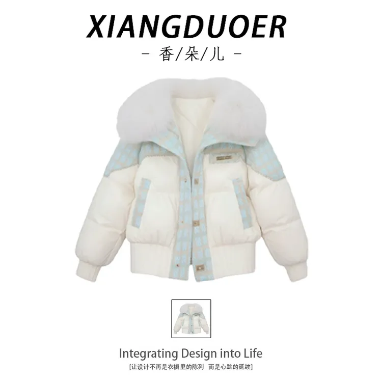 欧版显白气质棉服外套女2026冬季新款设计感大码宽松慵懒时尚棉衣