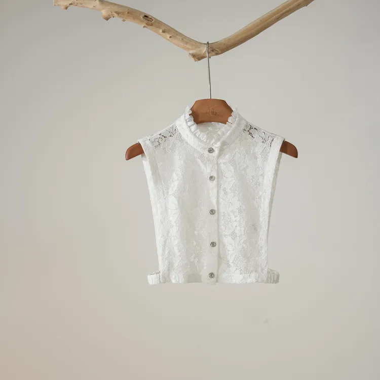 西子/【女王之领】棉混纺拉夫领精致蕾丝松紧假领子/SYTJ0772