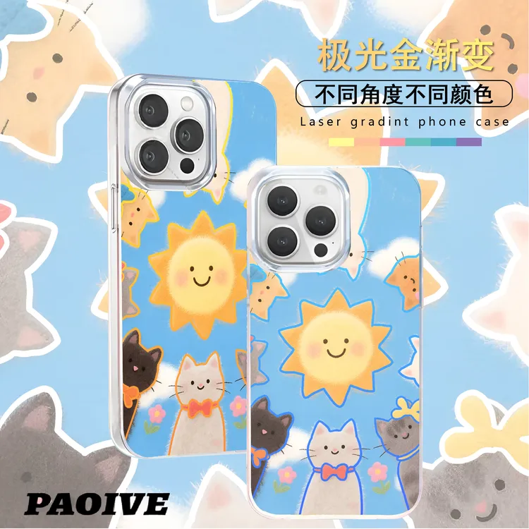 满屏猫咪适用苹果华为vivo一加iPhone小米红米极光手机壳