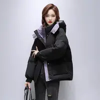 韩版宽松休闲短款棉服女加厚保暖学生面包服棉衣外套