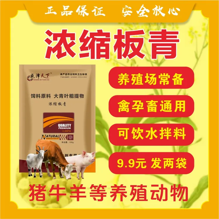 【浓缩板青】颗粒  鸡鸭鹅猪牛羊等通用饲料添加剂