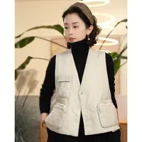 Y【叭哒不惑】保暖女马甲外穿设计感小众休闲女装显瘦V领