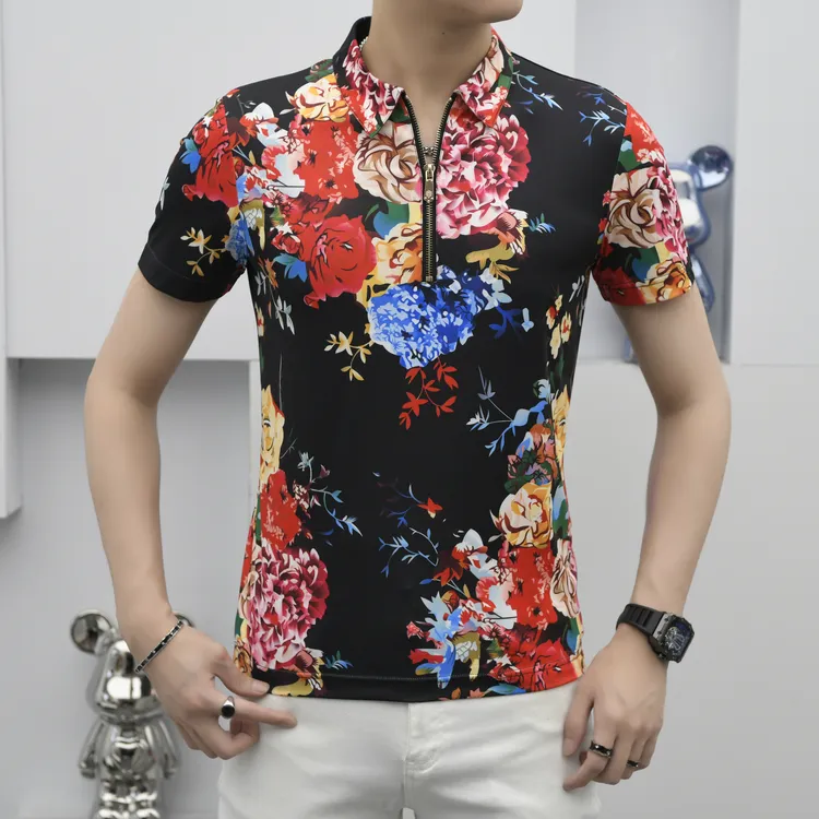 欧货男装夏季新款韩版男士薄款时尚休闲百搭帅气欧美翻领轻奢网红