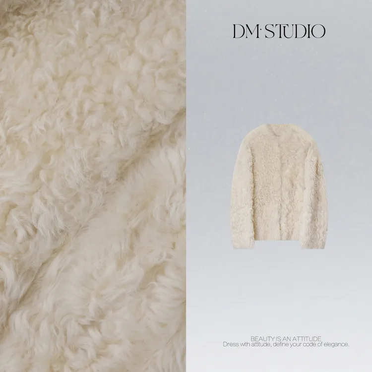 DEDM•STUDIO/静奢重工千金风高级感皮毛一体外套2512PC/668117