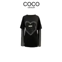 【COCO LESLEY】夏季洋气圆领套头款式T恤上衣1CK153/1D648