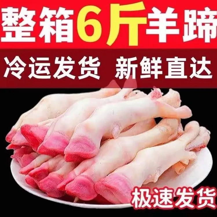 新鲜白羊蹄农家散养羊蹄肉新鲜红烧烤羊蹄带筋整根原切正宗生羊蹄