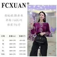【陈米米设计师品牌】秋季新款盘花设计时尚气质金丝绒衬衫 DY5315