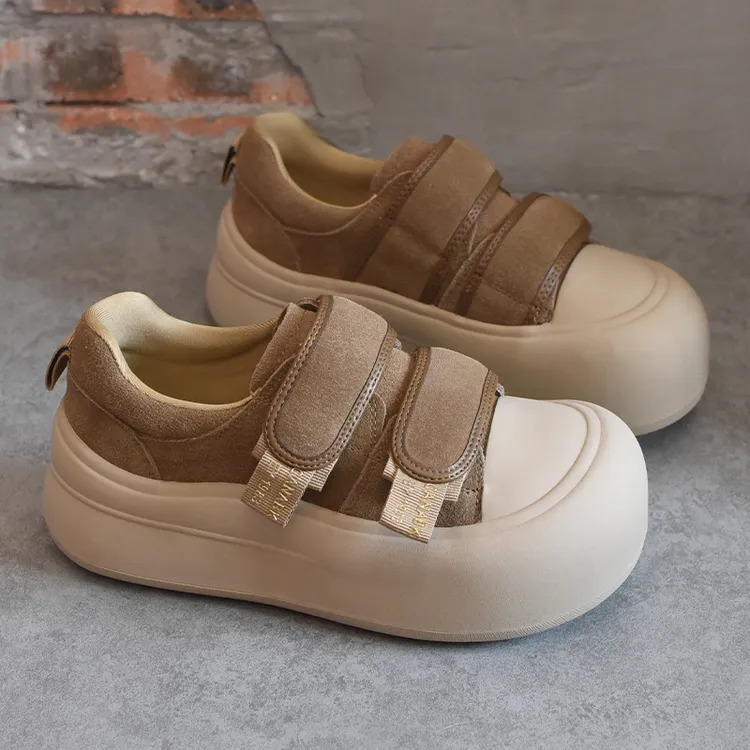 欧洲站女鞋2025秋季新款大头魔术贴休闲板鞋女时尚丑萌百搭运动鞋