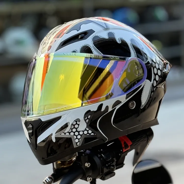 摩托车头盔双镜片揭面四季通用可配蓝牙男女通勤大尾翼3C认证全盔