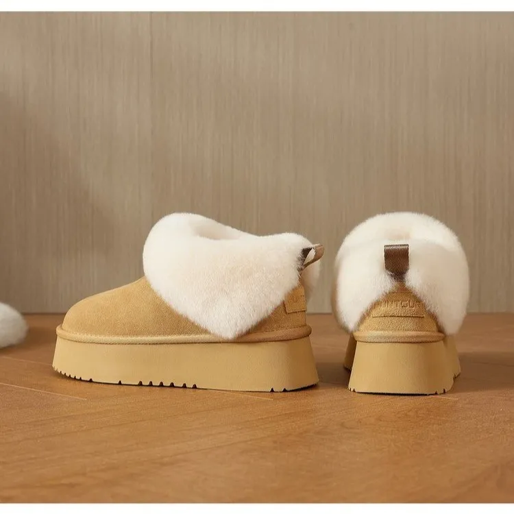 冬季新款爆款厚底时尚百搭保暖女鞋网红款低帮休闲潮流女鞋NYF