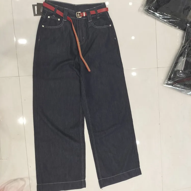 H76855秋季松紧腰宽松弹力显瘦阔腿裤