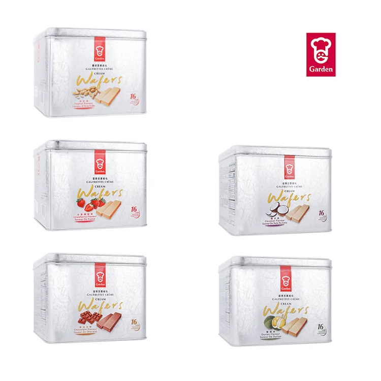 港版 嘉顿Garden 罐装威化700g花生/草莓/朱古力/椰子/榴莲味