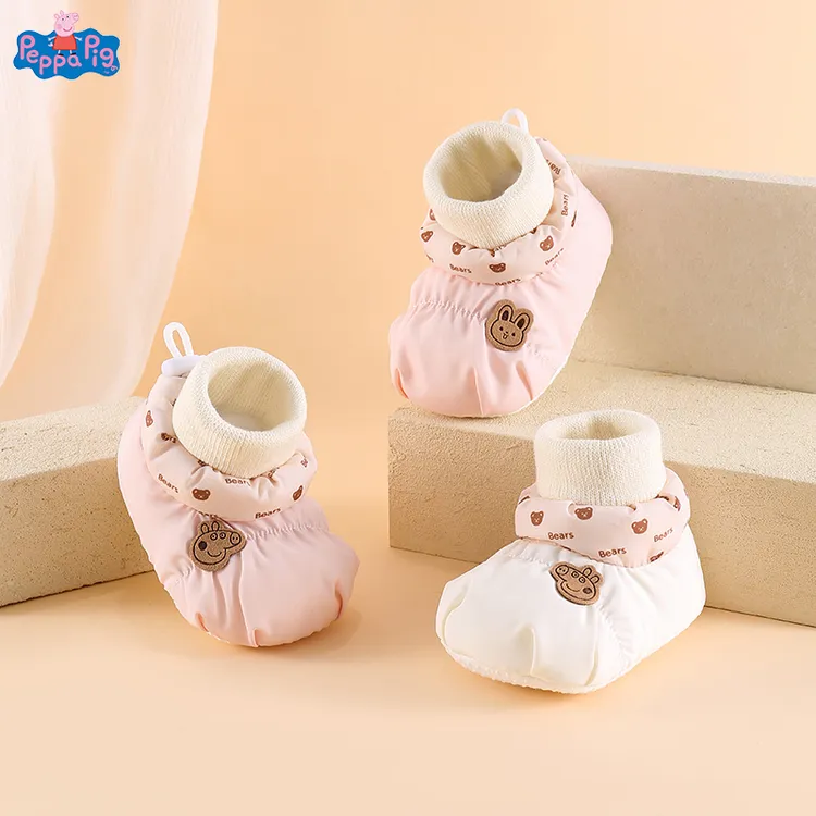 婴儿鞋冬季加绒加厚0-1岁新生儿男女宝宝小月龄保暖不掉学步鞋袜3
