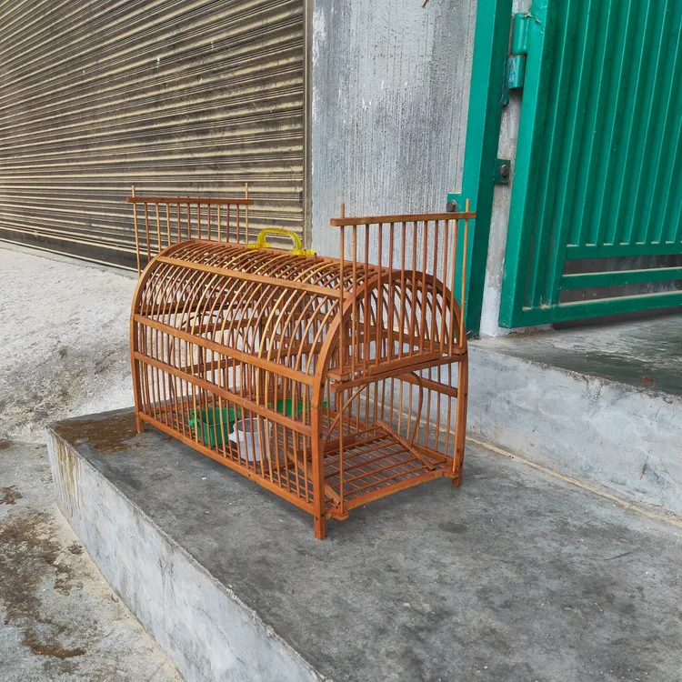 贵州凯里手工竹制竹鸡笼鹌鹑笼鸽子笼养笼打笼踏笼