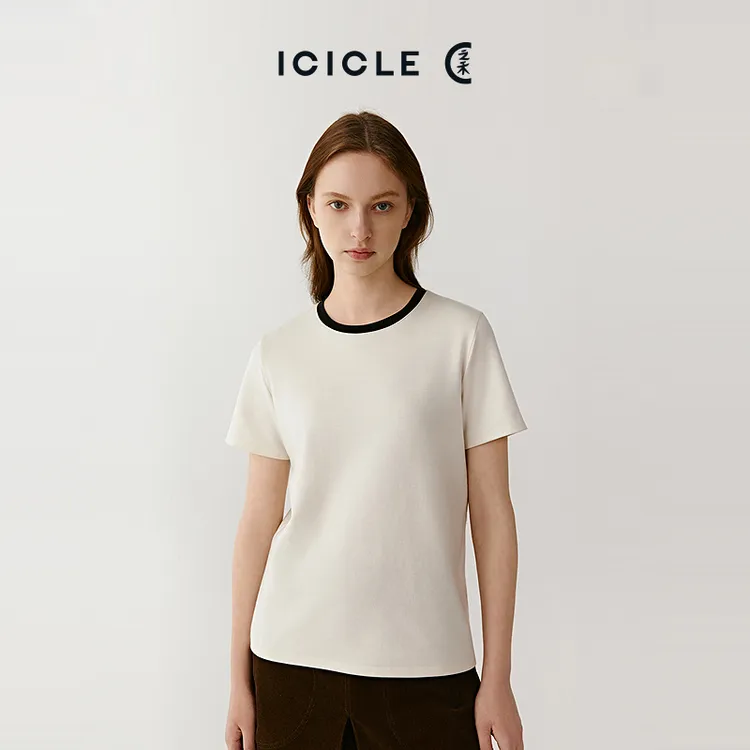 ICICLE之禾25早秋新品棉针织布T恤0482