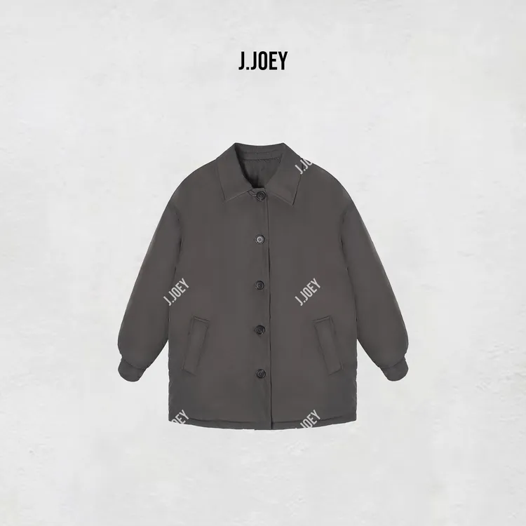 J.JOEY 简约百搭宽松百搭保暖棉服外套 0781