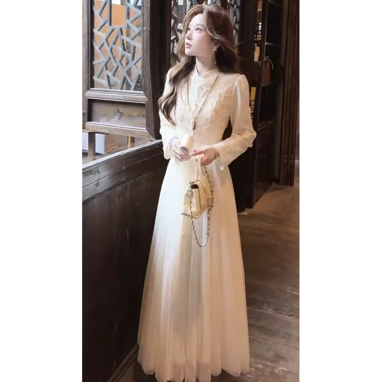 婷婷三生三世古典旗袍连衣裙/仙气开衫套装1185沐