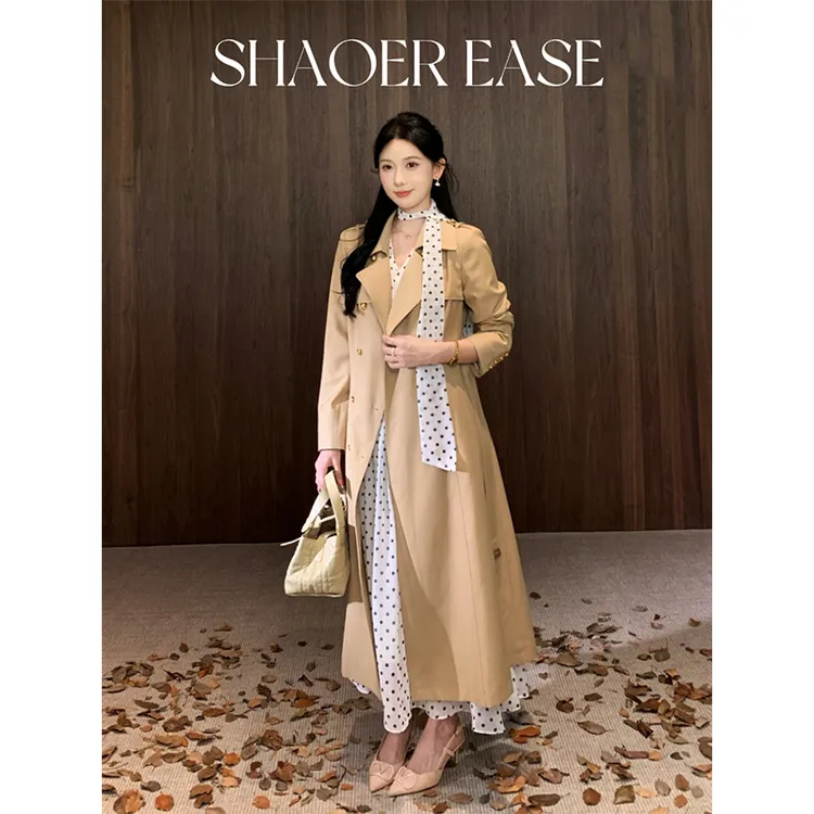 SHAOER【秋日信笺】 新品长短款显瘦气质风衣外套 S725Z14870 