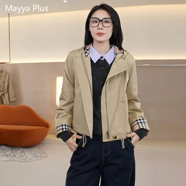 【风起伦敦】Mayya Plus麦芽定制流光风小众连帽夹克女外套32536981