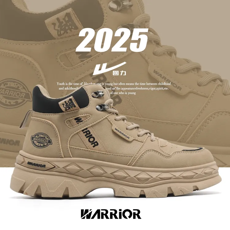 回力耐磨工装鞋男鞋2026秋季新款户外运动爬山马丁靴复古潮流短靴