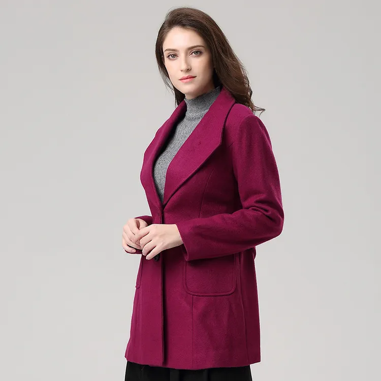 贝特如洋气妈妈装毛呢外套冬季新款韩版修身大衣中年女装专柜正品