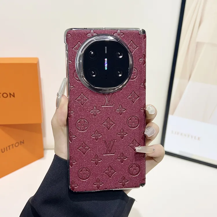 适用华为Matex5手机壳磁吸全包中轴x6典藏版时尚压花小花纹大牌潮