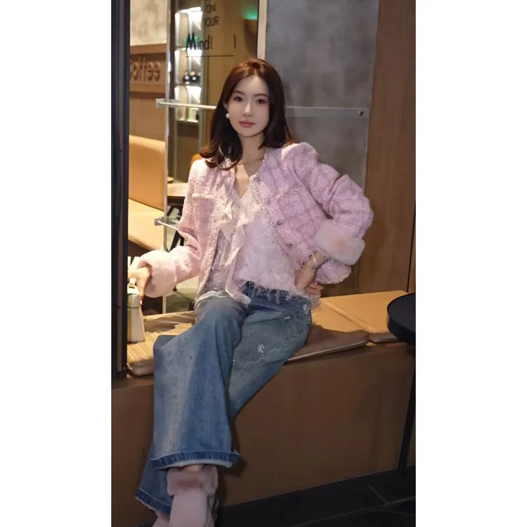 yiyiya.Guo艺艺吖【千金少女】新款正肩圆领小香风外套120031SS52