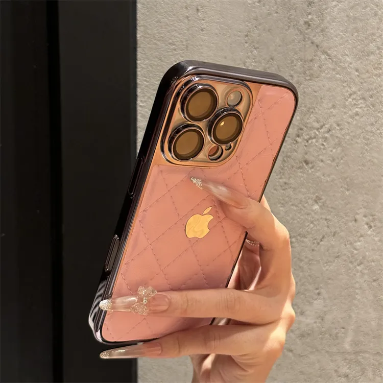 高级小香风电镀全包适用苹果16promax手机壳17promax防摔15/14/13