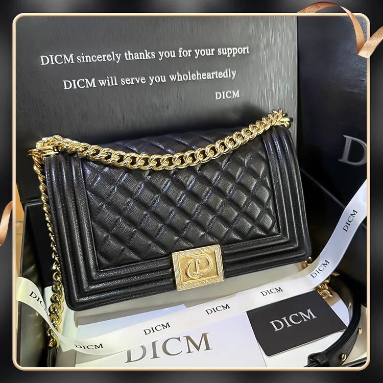 DICM专柜正品奢侈品女包小香风链条单肩斜挎时尚女包新款真皮女包