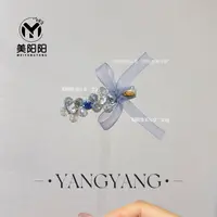 【那年花开】原创设计-6CM千金风边夹水晶发夹百搭重工发夹轻奢清新