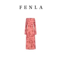 【惠姐私服】｛春意盎然｝复古网纱植绒花连衣裙+内搭吊带裙 83541