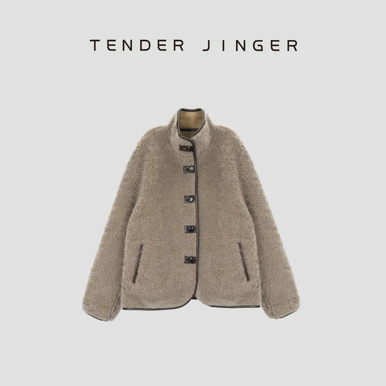 Tender Jinger【黑标】复古两面穿羊毛绒外套T54AAS41034