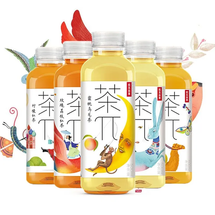 农夫山泉茶π900ml*1瓶茶派整箱柠檬红茶蜜桃乌龙果味西柚饮料