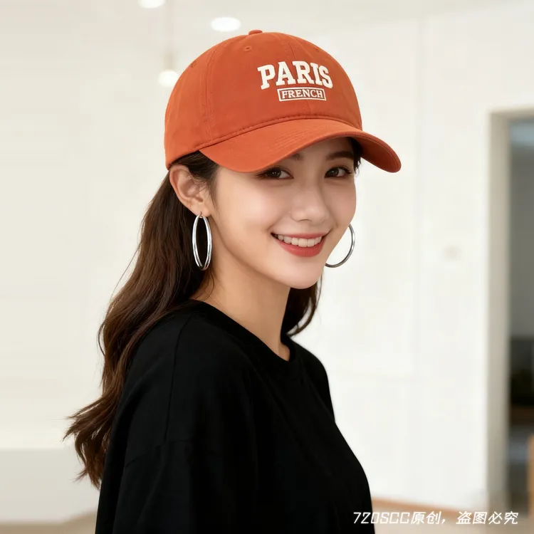 【PARIS】主推！热卖款大头围显脸小韩版碳素磨毛棉软顶休闲棒球帽！