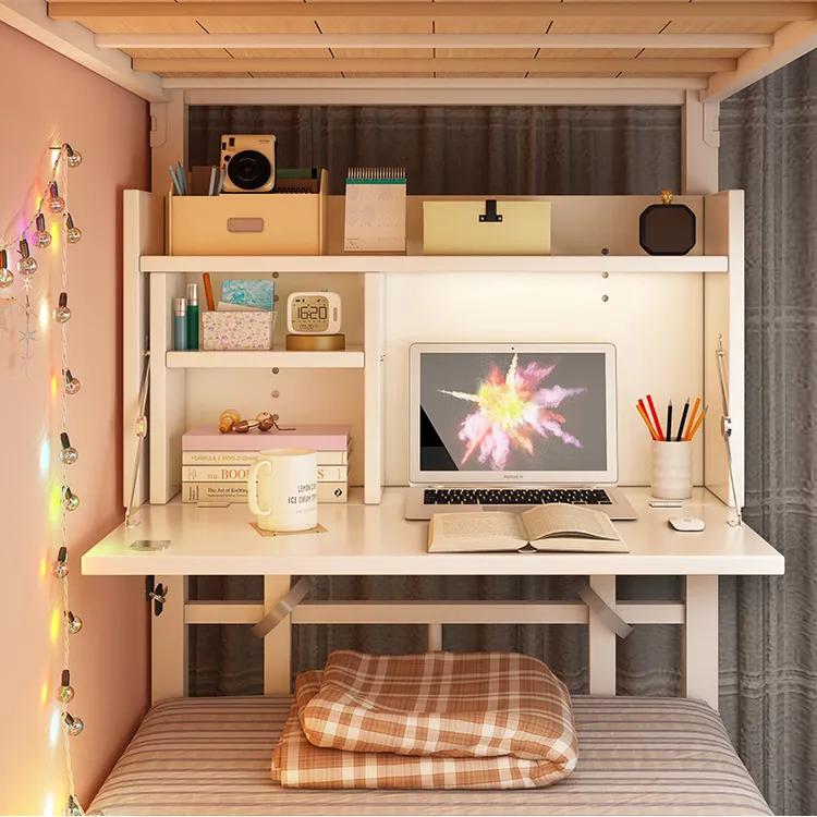 床上桌大学生悬空电脑桌可折叠懒人上下铺书桌宿舍寝室学习小桌子