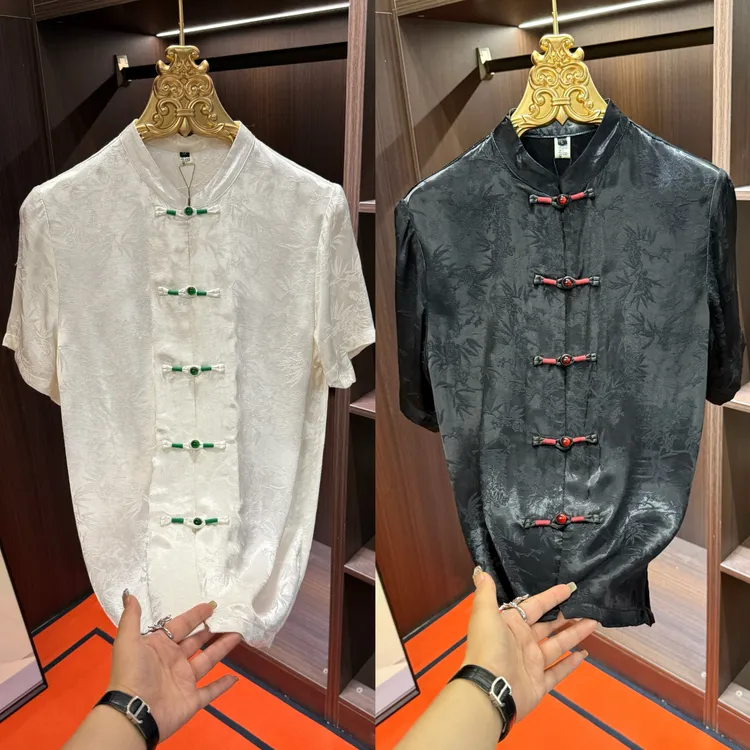 「星漓轻奢出品」7020/XINGLI/2025/高端欧货短袖盘扣衬衫