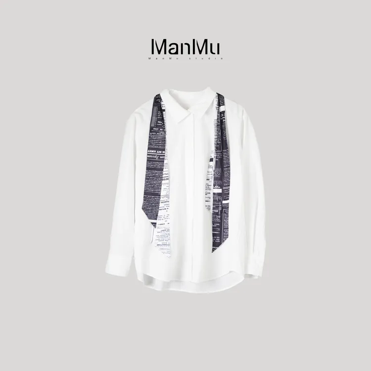满目ManMu 【张琪专属】高级定制秋季时尚百搭衬衫350458
