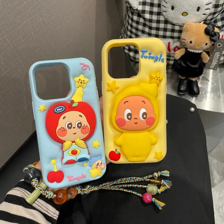 苹果|卡通星星人支架适用iPhone17可爱女款ins韩创意软硅胶手机壳