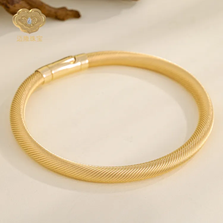 迈隆珠宝4.2mm丝绸款亮面手圈德国进口工艺设计款纯手工轻奢百搭