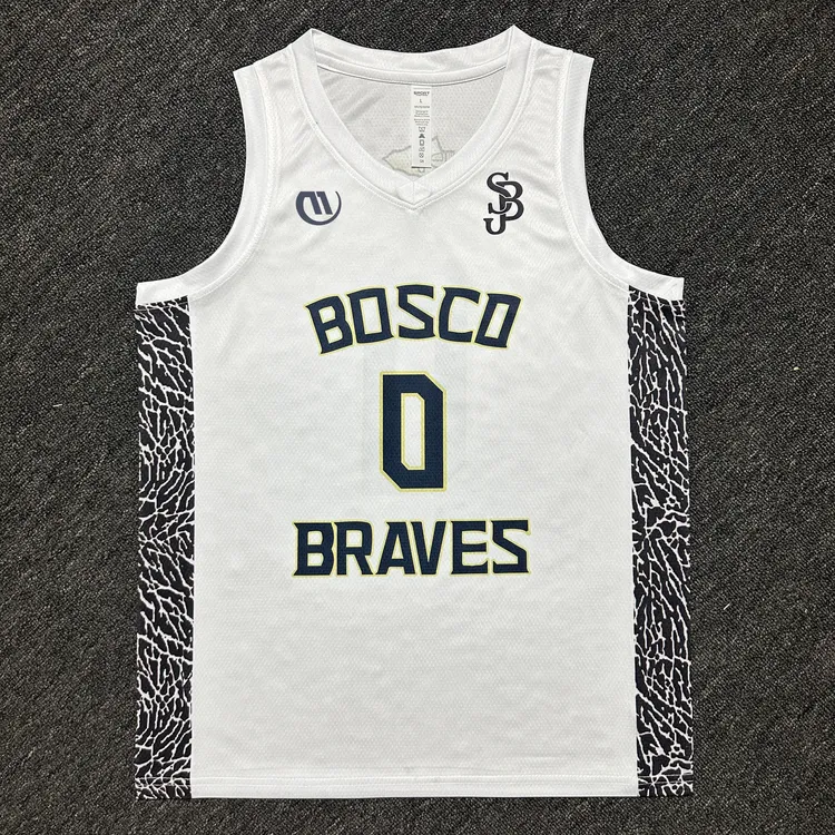 布兰登麦考伊BOSCO圣约翰博斯克高中水印球衣球服定制比赛篮球服