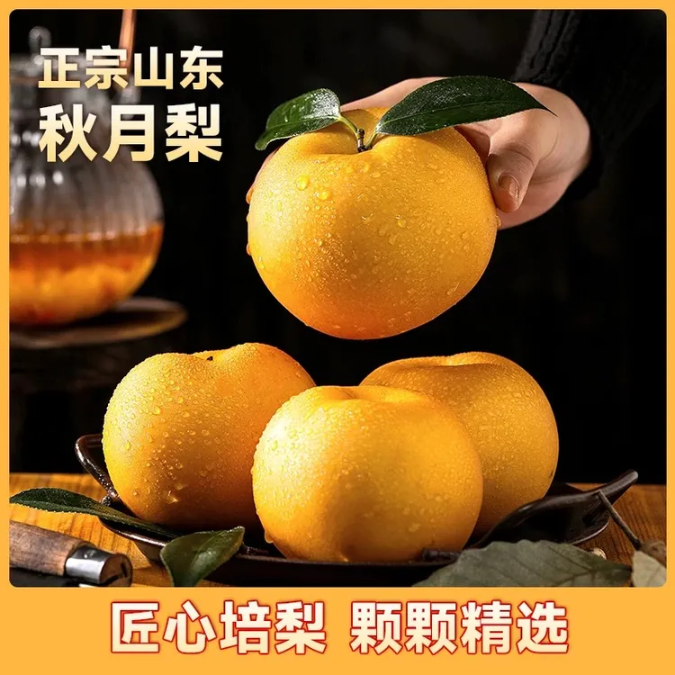 【免费升级规格】山东烟台莱阳秋月梨4.5斤脆甜爆汁当季水果新鲜